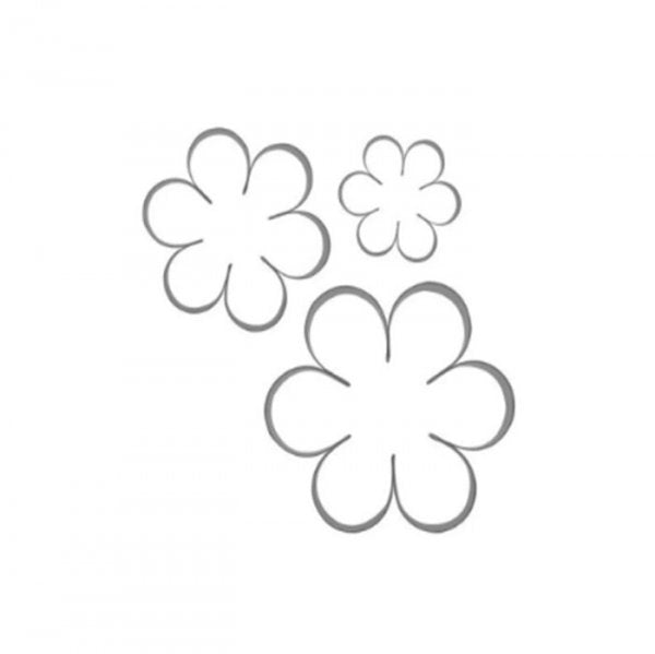 Kit Cortador Inox Petalas Rosas - R.R. Oliveira