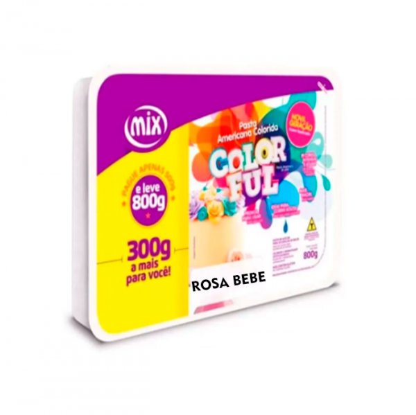 Pasta Americana Rosa Bebe 800Gr - Mix