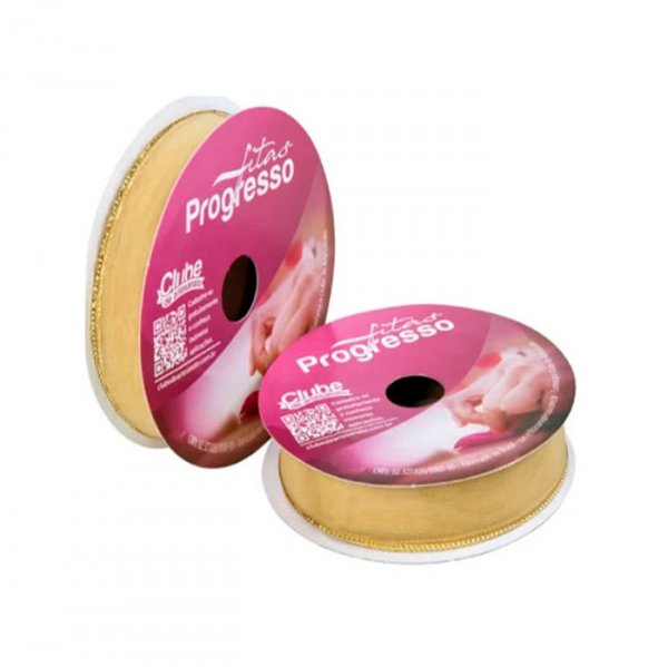 Fita Voal Ourela Dourada Zd001 (10M X 7Mm) Ouro (228) - Fitas Progresso