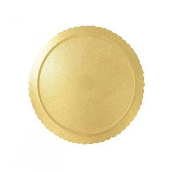 Base Para Bolo Redondo Ouro (19Cm) 1Un - Ultrafest