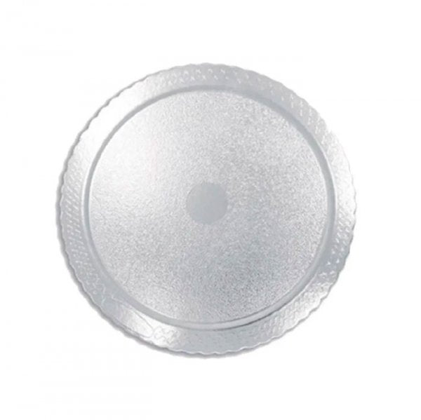 Base Para Bolo Redondo Prata (15Cm) 1Un - Ultrafest