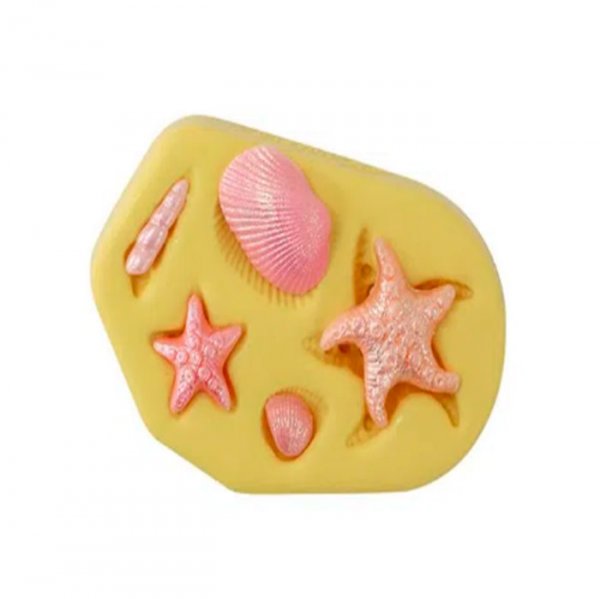 Molde de Silicone Concha/Estrela (013) - Blue Star