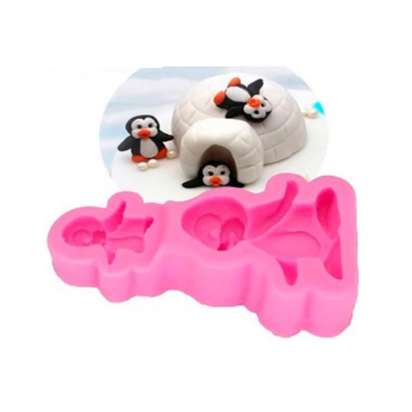 Molde De Silicone Pinguim (S400) - Molds Planet