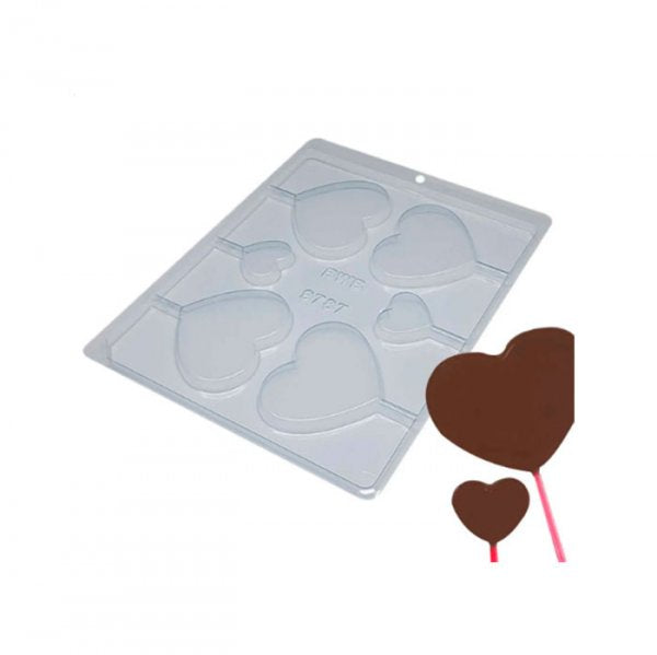 Forma De Acetato Pirulito Coração Liso - Bwb