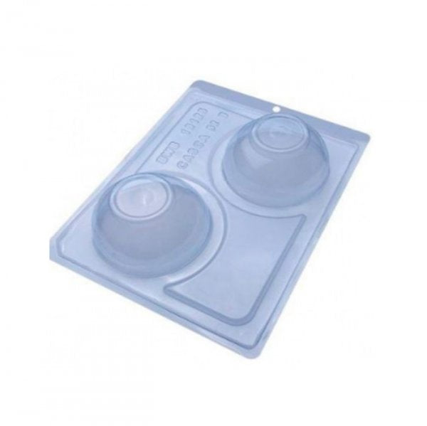 Forma De Silicone Meia Esfera C/Base 90Mm (10125) - Bwb