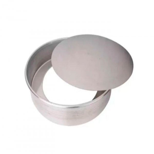 Forma De Aluminio Redonda (13X5Cm) Fundo Falso - Metasa