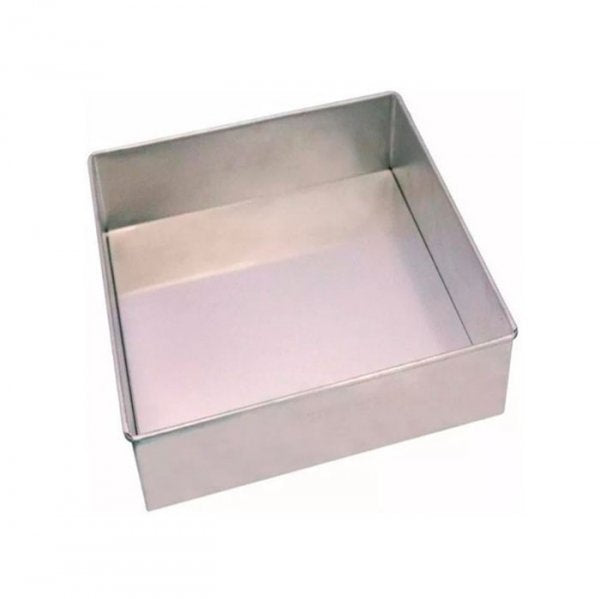 Forma De Aluminio Quadrada (15 X15X10Cm) Fundo Fixo - Metasa