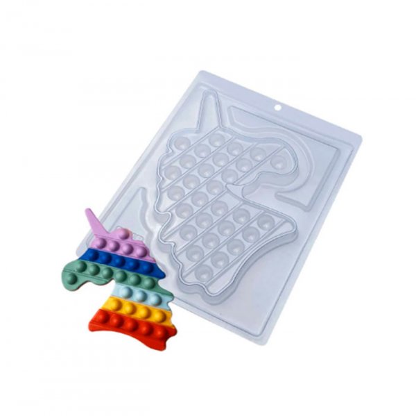 Forma De Acetato Pop It Unicórnio (10272) - Bwb Formas