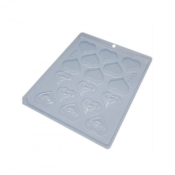 Forma De Acetato Simples Tradicional Aplique Coração (9983) - Bwb