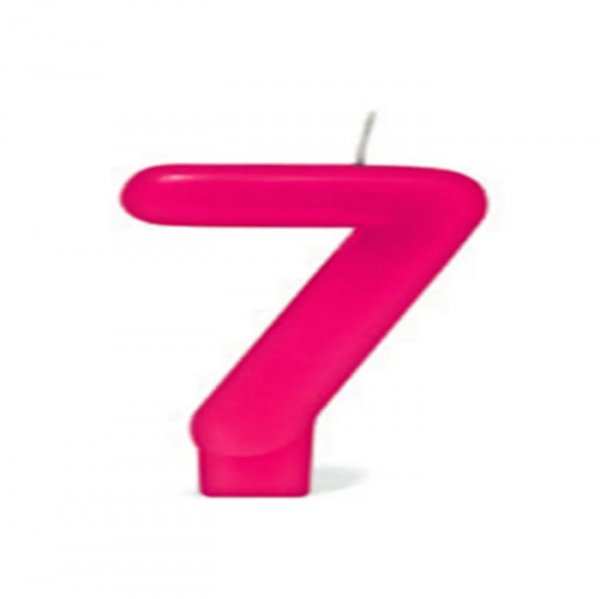 Vela Rosa N°7 - Silver Festas