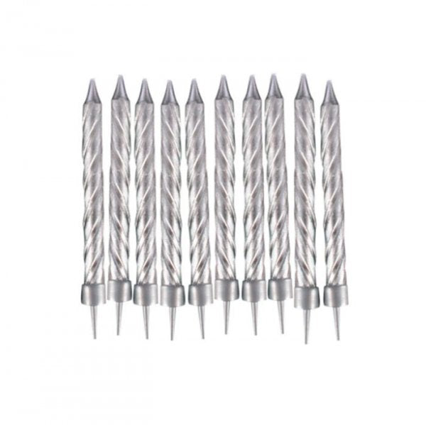 Vela Festivela Palito Prata 12Uni - Mundo Bizarro