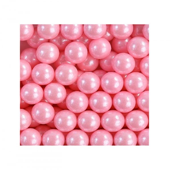 Confeito Perolizados Sugar Beads Rosa 100G - Cromus