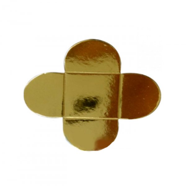 Base Para Doce M2 Metálico/Ouro (50Un) - Crystal Forming