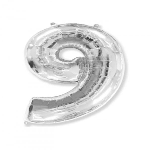 Balão N°'9' Prata 14' - Grabo