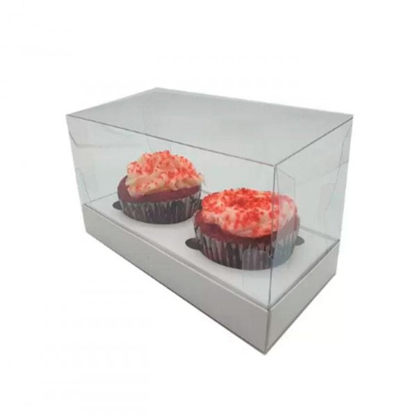 Caixa Cupcake 1 Branca 2 Cavidades - Artcrystal