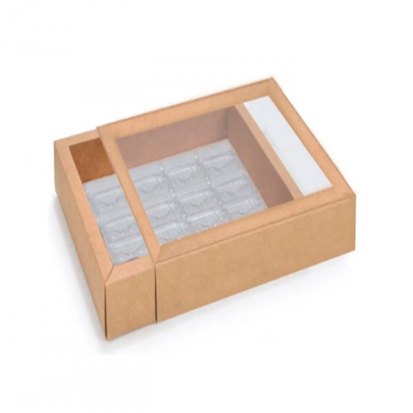 Caixa Gaveta 12 Cavidades Kraft (5Un) - Artcrystal