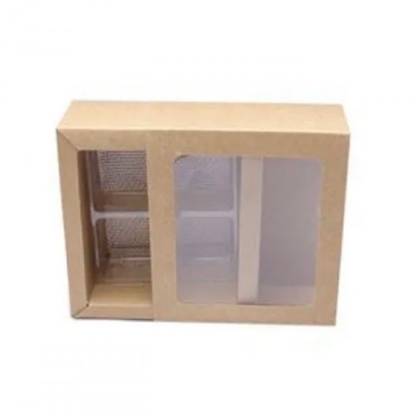 Caixa Gaveta 4 Cavidades Kraft Um - Artcrystal