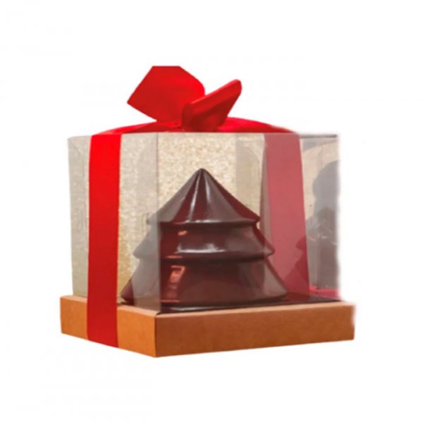 Caixa Gourmet Com Borda Natal M Vermelho (5Un) - Crystal Forming