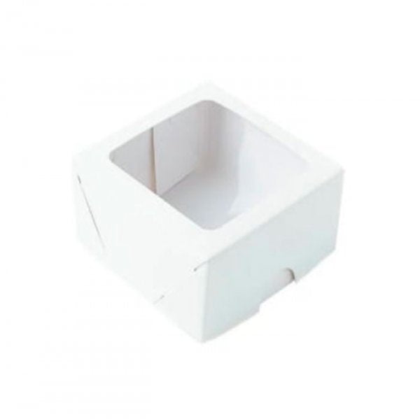 Caixa Quadrada Bola Natal Branca (10X10) C/10Un - Crystal Forming