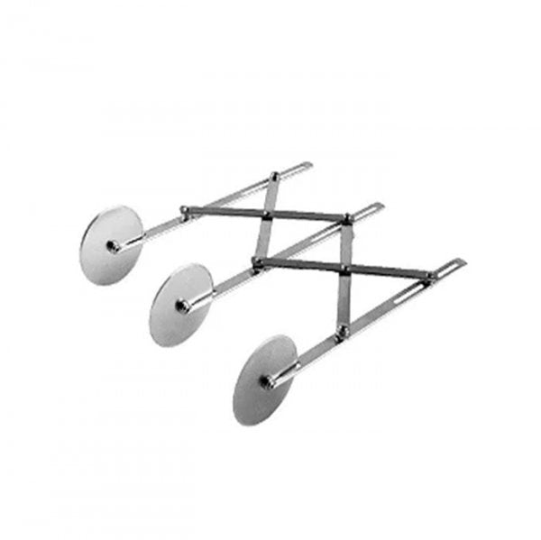 Cortador De Massa Carretilha Expansivel C/3 Laminas Retas - Cromus