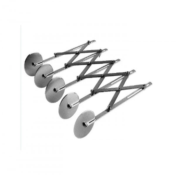 Cortador De Massa Carretilha Expansivel C/5 Laminas Retas - Cromus