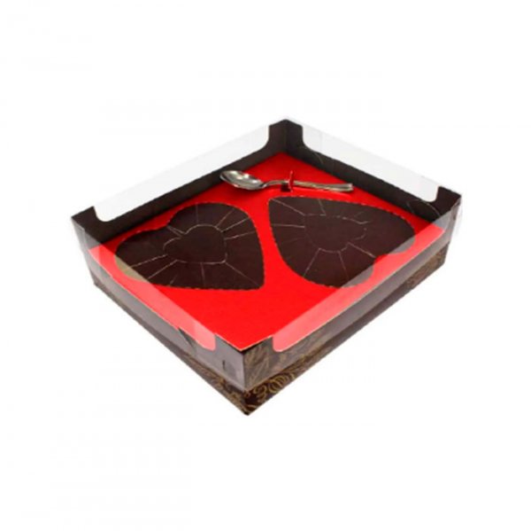 Caixa Encanto Coracao Lapidado 2X50G Ouro (10Un) - Ideia Embalagens