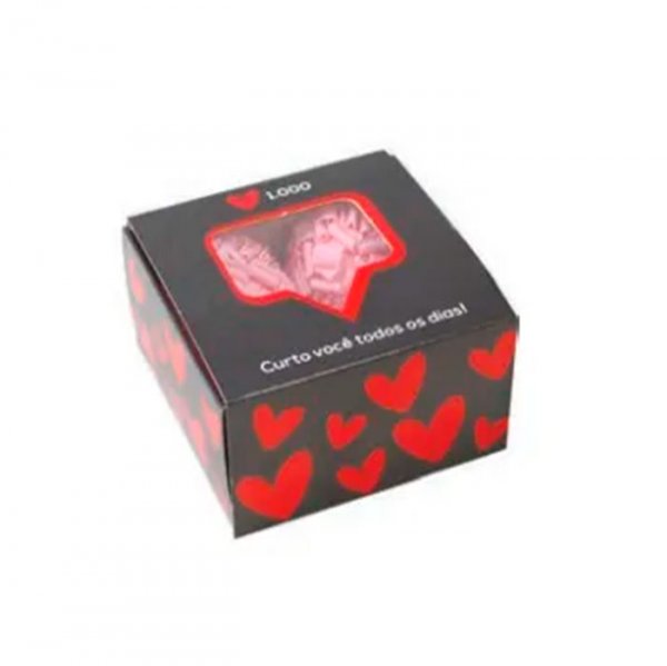 Caixa Gaveta C/Visor 4 Doces Curtida - Ideia Embalagens