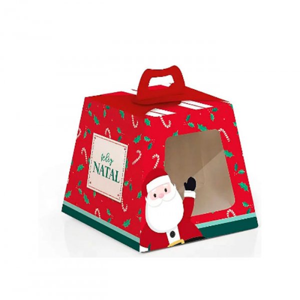 Caixa De Panetone 19X19 C/ Visor 500G Un - Cromus