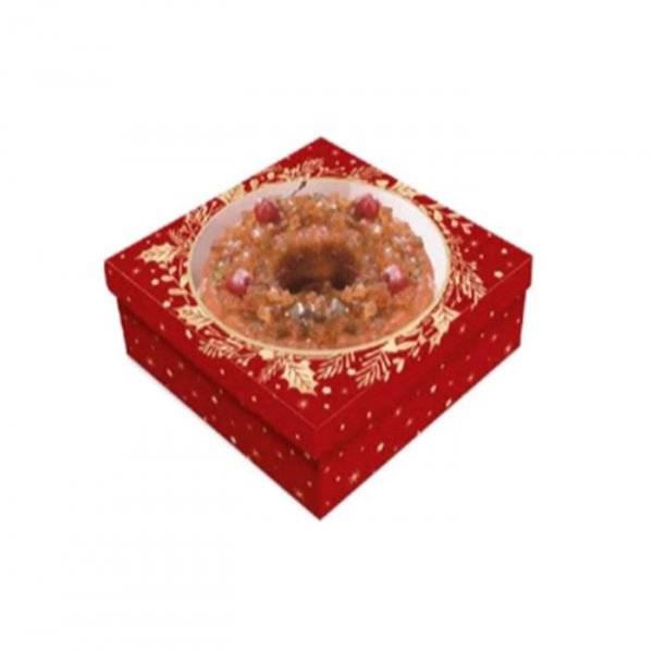 Caixa Para Bolo Rei 25X25 C/ Visor Brilho (1Un) - Cromus