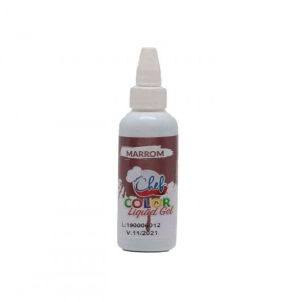 Corante Liquid Gel 60g Marrom - Iceberg Chef