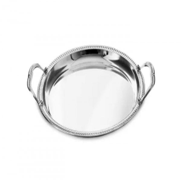 Bandeja Redonda Rasa Revestimenta Prata - Mimo Style