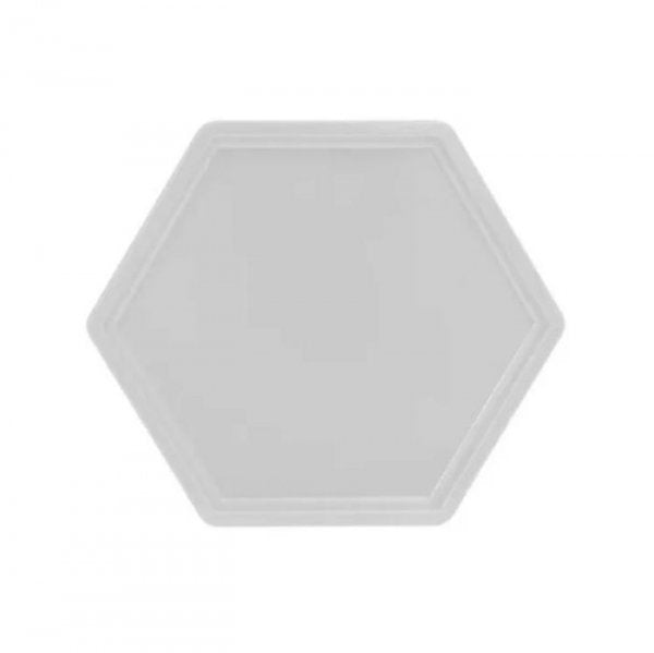 Bandeja Sextavada Branco (16X18) - Fabrifest