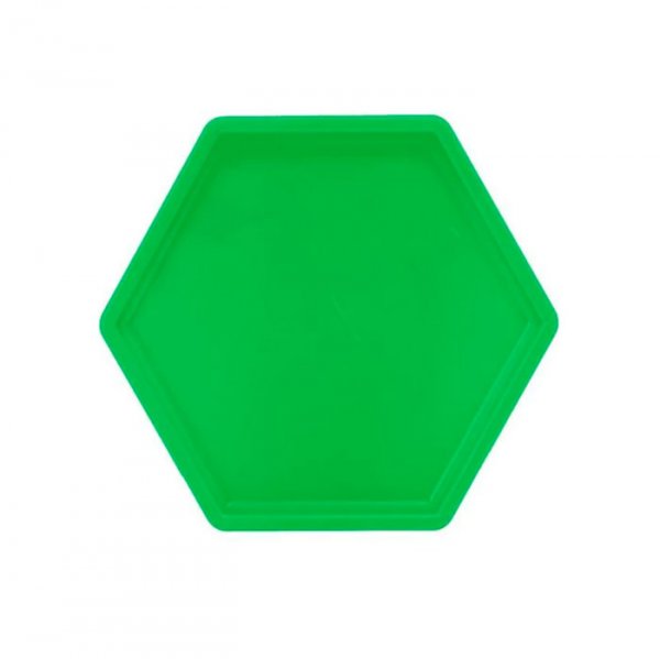 Bandeja Sextavada Verde (16X18) - Fabrifest