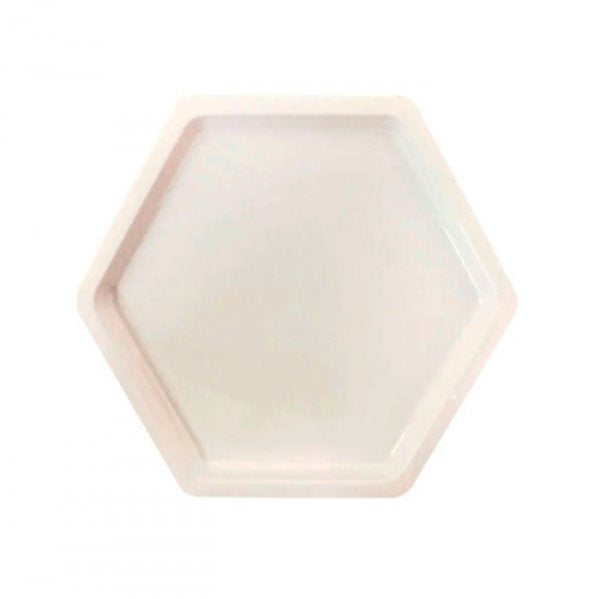 Bandeja Sextavada Branco (18X20.5)- Fabrifest
