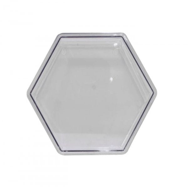Bandeja Sextavada Cristal (18X20.5) - Fabrifest