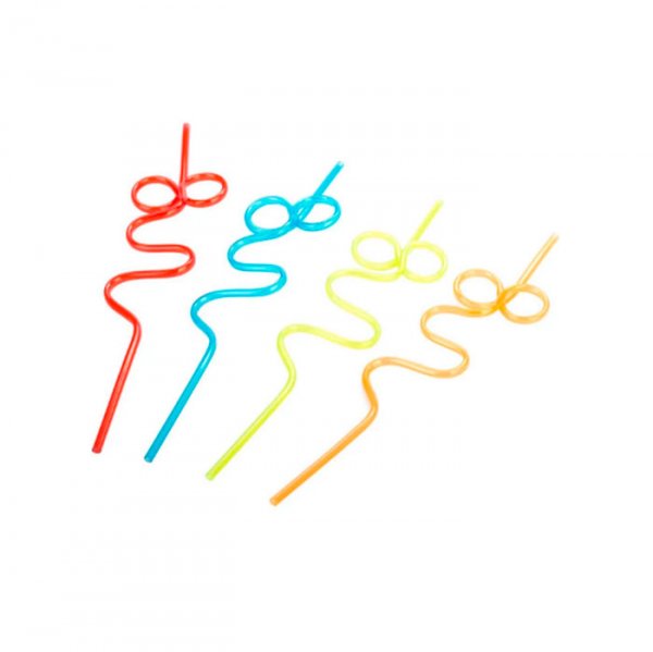 Canudo Espiral Rigido Cores Ha001 (4Un) - Silver Festas