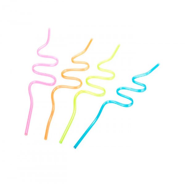 Canudo Espiral Rigido Cores Ha005 (4Un) - Silver Festas