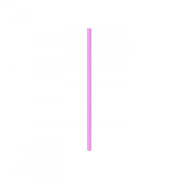 Canudo Papel Liso Rosa (20Un) - Silver Plastic