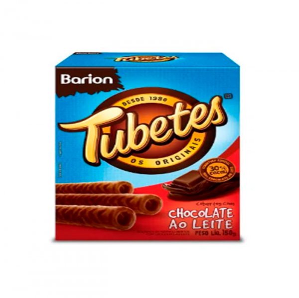 Canudo Tubetes Cobertos C/ Chocolate 150G - Barion