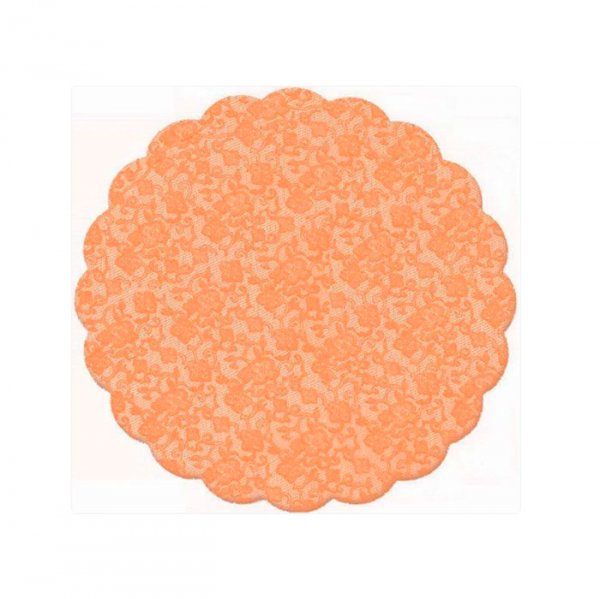 Fundo Bandeja Renda Francesa Laranja 7Cm (100Un) - Cromus