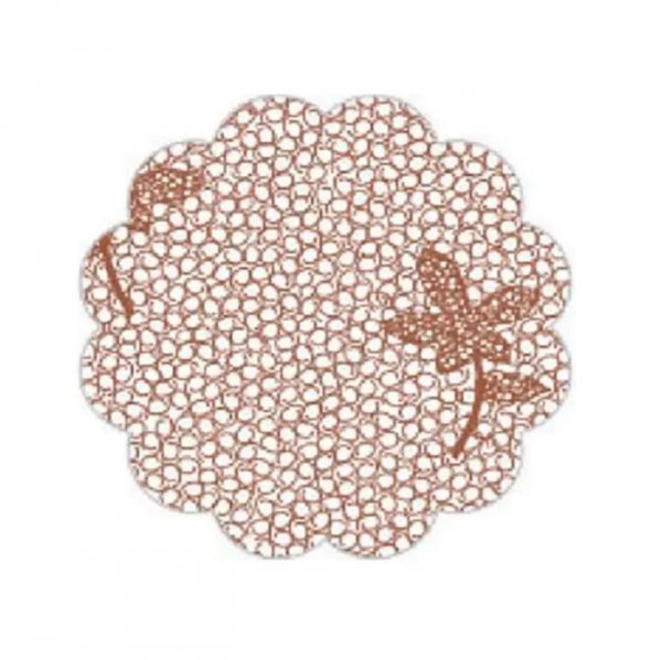 Fundo Bandeja Renda Francesa Marrom 7Cm (100Un) - Cromus