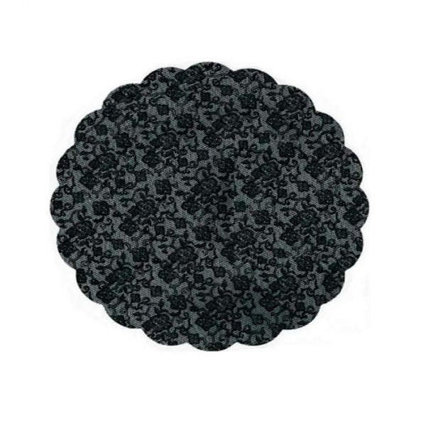 Fundo Bandeja Renda Francesa Preto 7Cm (100Un) - Cromus