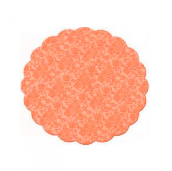 Fundo Bandeja Renda Francesa Laranja 9Cm (100Un) - Cromus