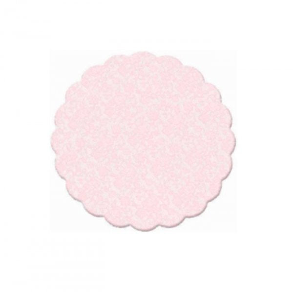 Fundo Bandeja Renda Francesa Rosa 9Cm (100Un) - Cromus