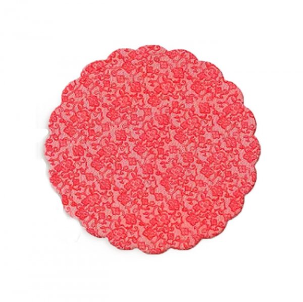 Fundo Bandeja Rendadinho Vermelho 9Cm (100Un) - Cromus