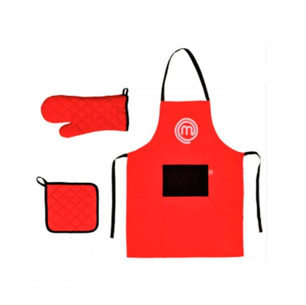 Kit 3 Peças Avental Luva Masterchef - Daiwa
