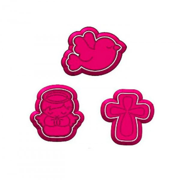 Kit Cortador Carimbo Batizado 3D - R.R. Oliveira