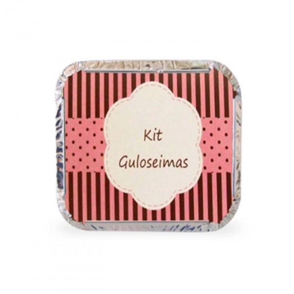 Kit Tampa Mini Marmita Guloseimas Poa Marrom E Rosa - Duster