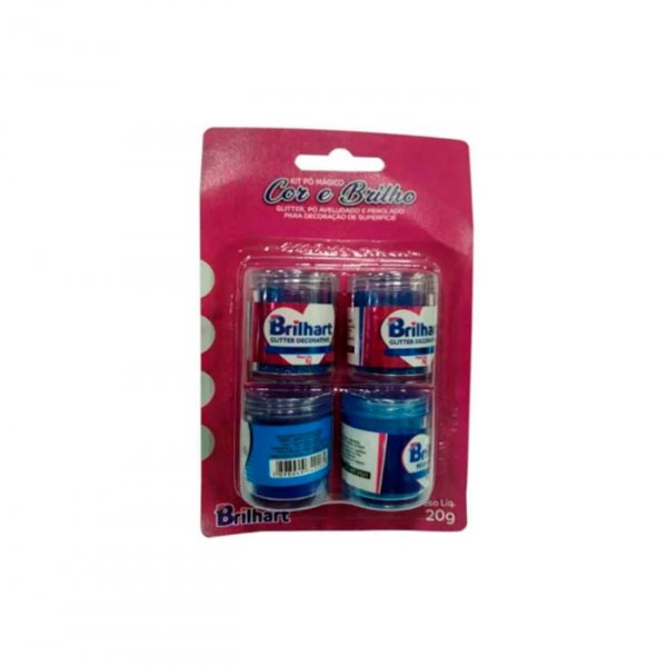Kit Po Magico Brilho Todo Azul (4Un) - Brilhart