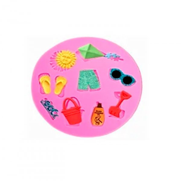 Molde De Silicone Kit Praia Confeitaria S346 - Molds Planet
